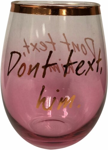 West Coast Novelty Corp. Galentine's Day Wine Glasses - Pink/Gold Perspective: left
