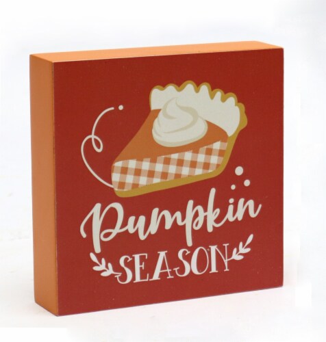 Holiday Home Gobble till You Wobble Wood Thanksgiving Fall Table Decor Perspective: left