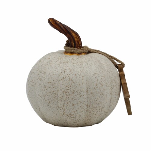 Holiday Home Tofu Pumpkin Monogram - 'BLANK' Thanksgiving Fall Décor Perspective: left
