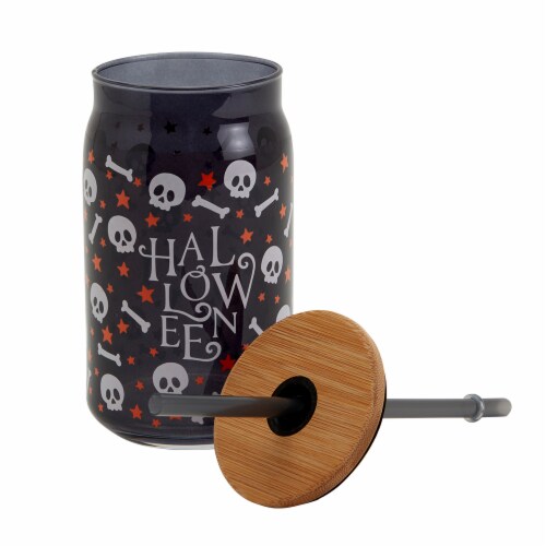 Holiday Home Halloween Decal Tumbler - Black Perspective: left