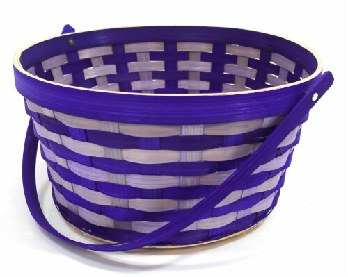 Holiday Home Easter Basket Two Tone Bamboo - Purple Perspective: left
