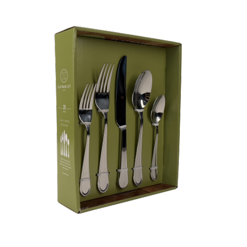 Dash of That Aston 20 Piece Flatware Set Perspective: left