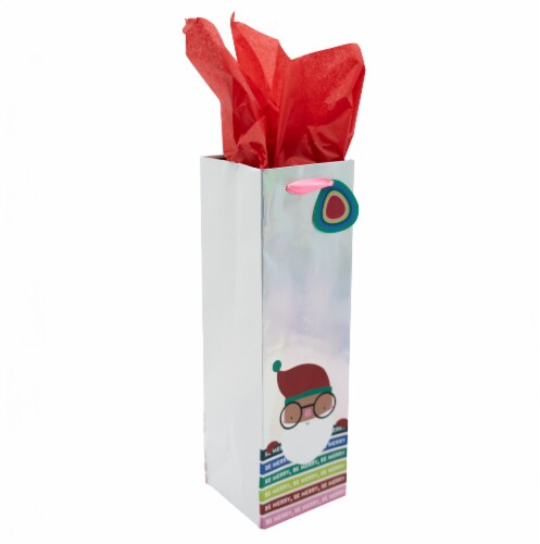 Holiday Home Be Merry Santa Wine Bag Perspective: left