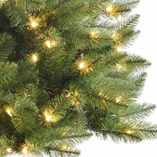 Holiday Home 7' Beaufort Fir Tree Christmas Decor - Clear Lights Perspective: left