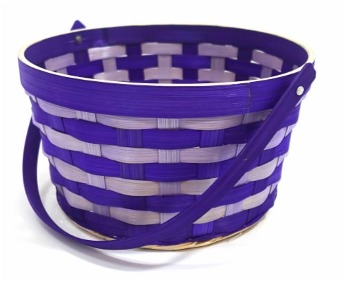 Holiday Home Easter Basket Two Tone Bamboo - Purple Perspective: left