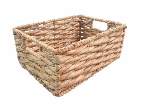 HD Designs Rectangular Water Hyacinth Basket - L Perspective: left