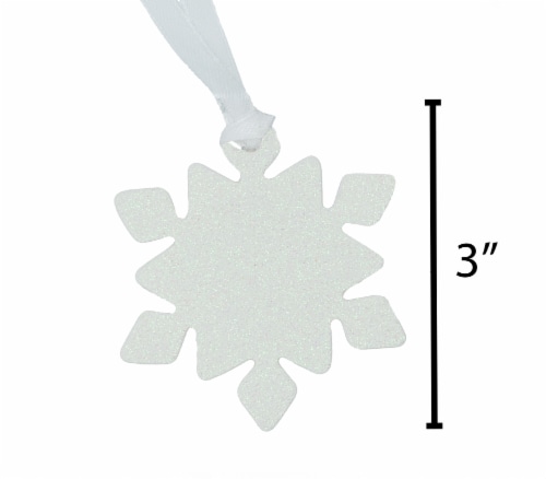 Holiday Home Glitter Die Cut Snowflake Gift Tags Perspective: left
