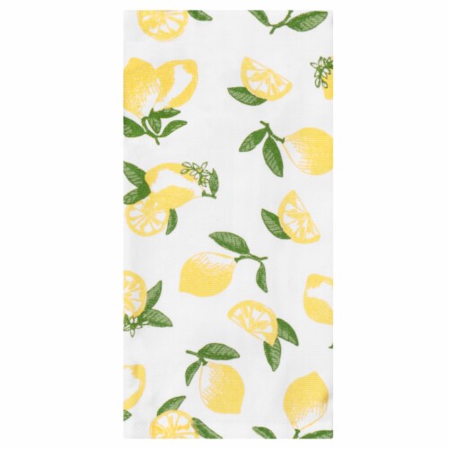 Everyday Living Dual Terry Kitchen Towel - Lemons Perspective: left