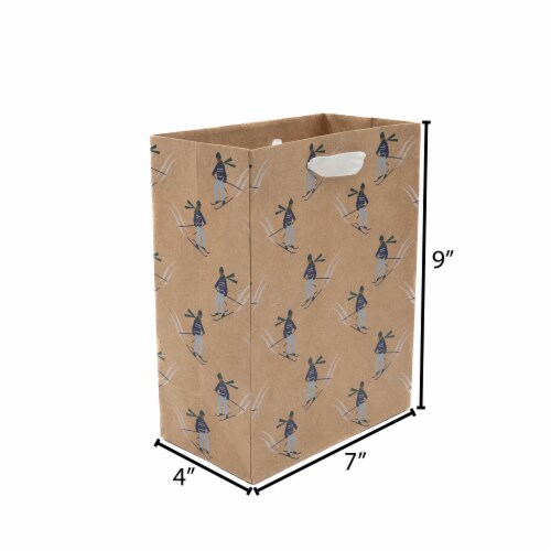 Holiday Home®Kraft Bags Skier/Snowflake Assortment Perspective: left