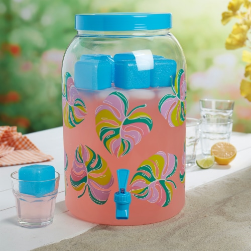 Everyday Living Drink Dispenser with Ice Cubes-Palms Perspective: left