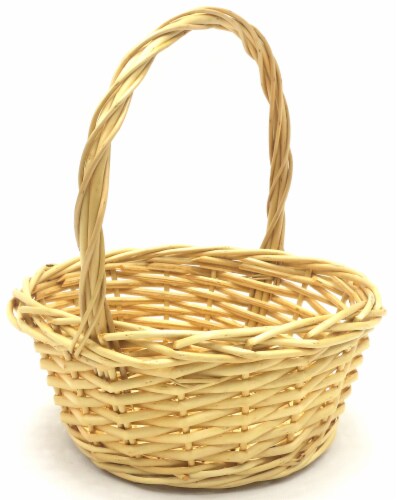 Holiday Home Easter Split Willow Basket - Natural Perspective: left