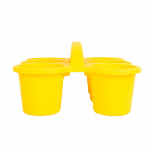 OfficeWorks 6 Cup Caddy - Yellow Perspective: left