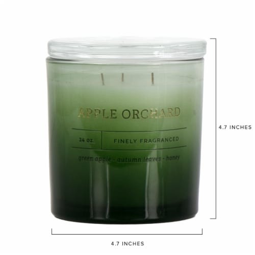 Holiday Home Glass Candle Apple Orchard Perspective: left