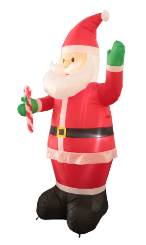 Holiday Home Inflatable Santa Claus Perspective: left