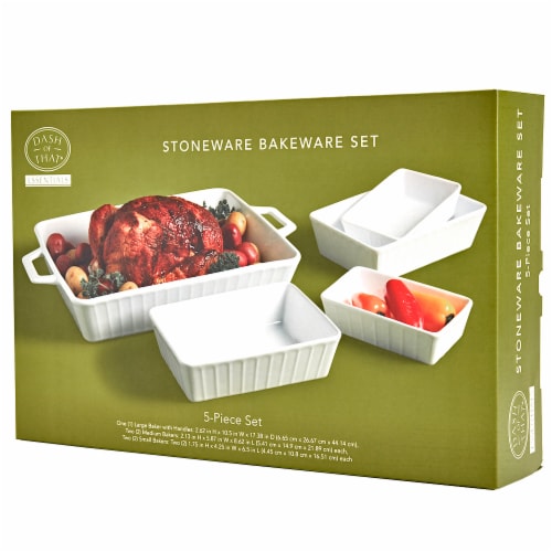 Tabletops Unlimited® DOT Essentials Ceramic Bakeware Set Perspective: left