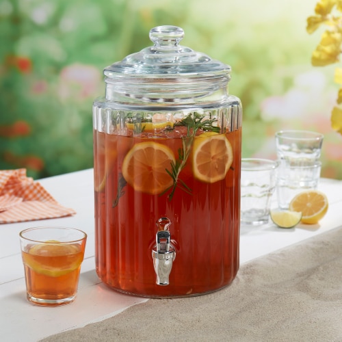 Everyday Living Glass Drink Dispenser – Clear Perspective: left