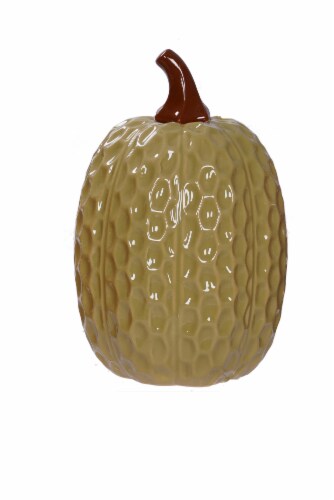 Holiday Home Green Pumpkin Decor Perspective: left