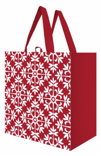 Earthwise Red Checkered Snowflake Bag Perspective: left