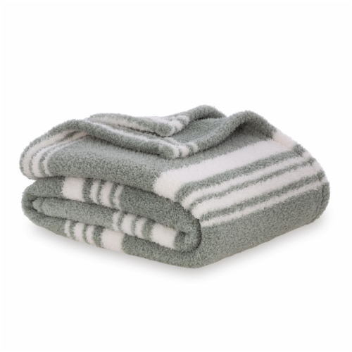 HD Designs Gray Cozy Knit Printed Throw Perspective: left
