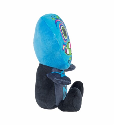 Holiday Home Halloween Day of the Dead Blue Skeleton Plush Perspective: left