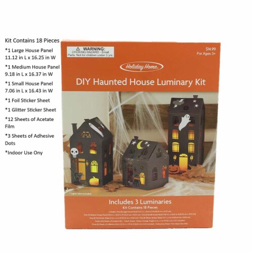 Holiday Home Hounted House Luminary Kit Perspective: left