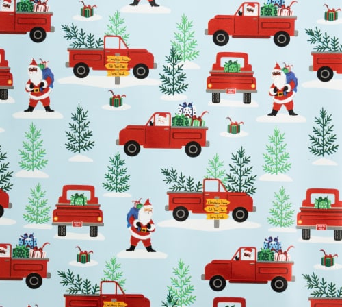 Holiday Home 40 In x 9 Ft Tree Farm Gift Wrap Roll Perspective: left