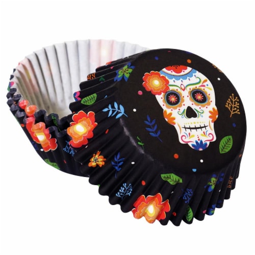 Holiday Home Day Of The Dead Standard Baking Cups Perspective: left