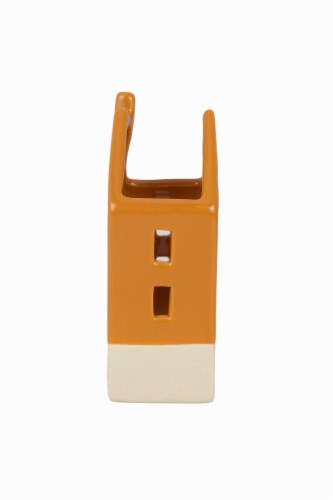 Holiday Home Harvest Yellow Dolomite House Fall Table Decor Perspective: left