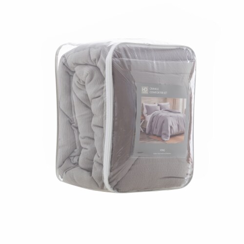 HD Designs® Crinkle Comforter Set - Grey Perspective: left