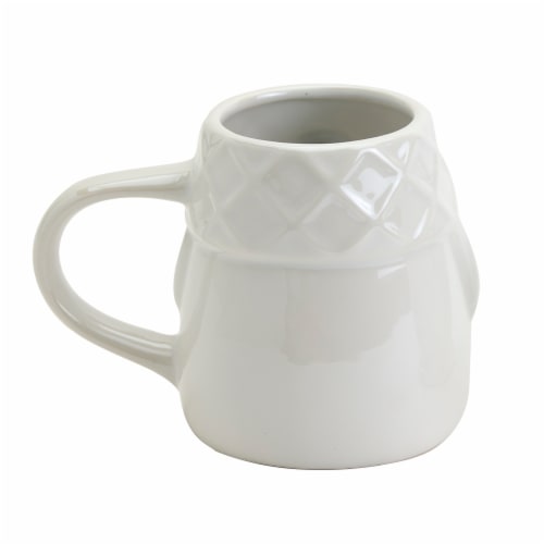 Holiday Home Two-Piece White Iridescent Gnome Mug Set Perspective: left