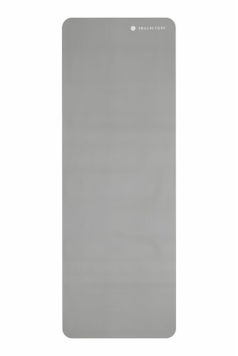 Trajectory® No Slip Yoga Towel - Light Gray Heather Perspective: left