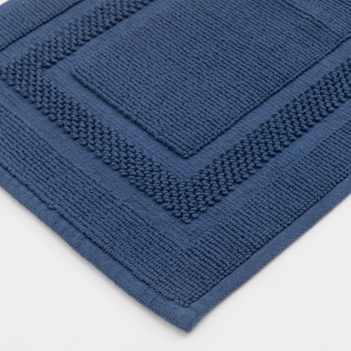 HD Designs Antimicrobial Bath Mat - Indigo Perspective: left