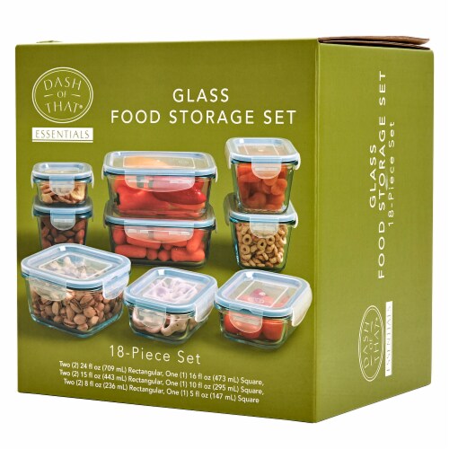 Tabletops Unlimited® DOT Essentials Glass Food Storage Set Perspective: left