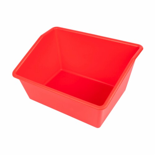 Office Works Plastic Book Bin - Red Perspective: left