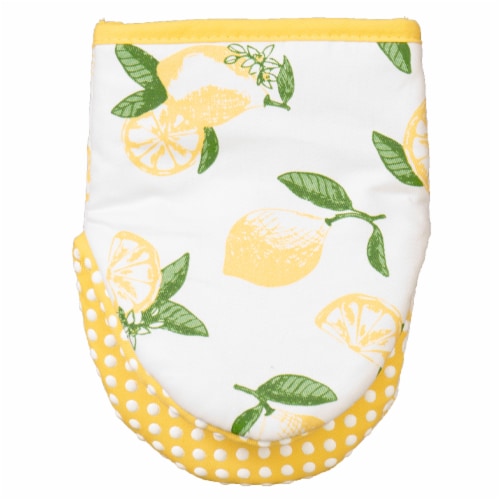 Everyday Living Grabber Oven Mitt - Lemons Perspective: left