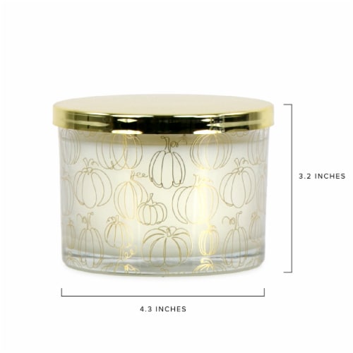 Holiday Home Golden Pumpkin Candle Perspective: left