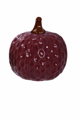 Holiday Home Purple Ceramic Pumpkin Perspective: left