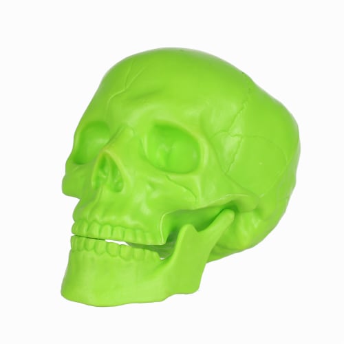 Holiday Home Blacklight Skull Green Perspective: left
