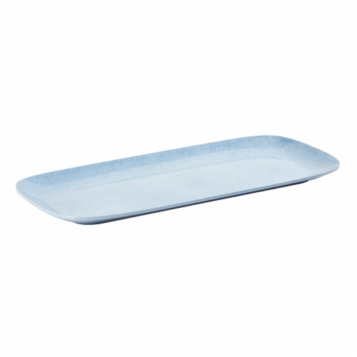 Tabletops Unlimited Dash of That® Rectangular Melamine Platter - Blue Perspective: left