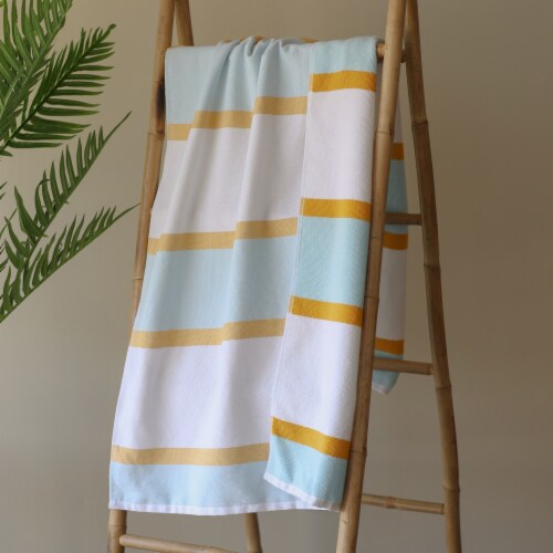 SDS for HD Designs 2024 Peshtemal Horizontal Stripe Beach Towel Perspective: left
