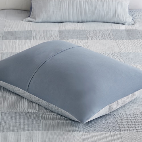 HD Designs 3-Piece Comforter Set - Blue Square Perspective: left