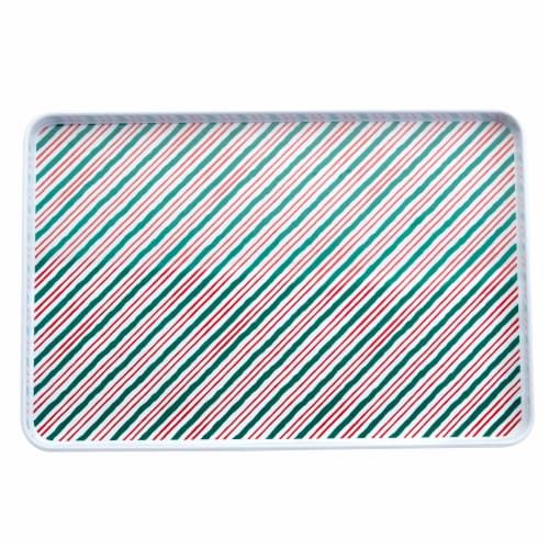 Two-Piece Melamine Holiday Tray Set Perspective: left