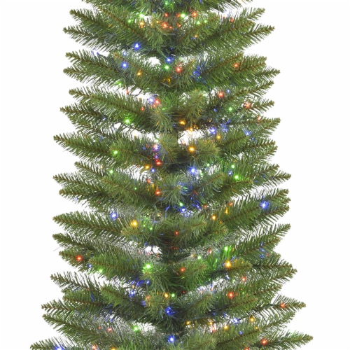 Holiday Home 7' Woodstock Fir Pencil Tree Christmas Decor - Multi Fairy Lights Perspective: left