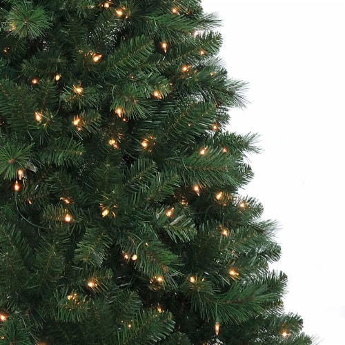 Holiday Home 7' Clapton Pine Tree Christmas Decor - Clear Lights Perspective: left