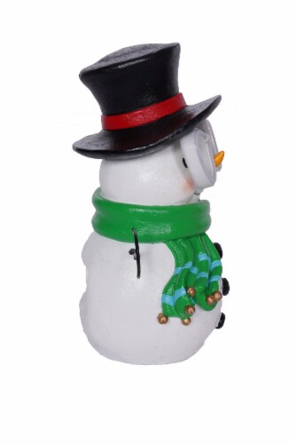 Holiday Home Snowman with LED Glasses Decoration Perspective: left