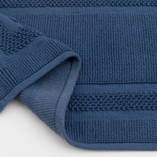 HD Designs Antimicrobial Bath Mat - Indigo Perspective: left