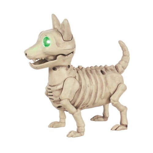 Holiday Home Puppy Skeleton Halloween Decor Perspective: left