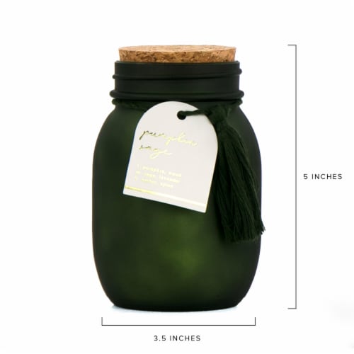 Holiday Home Mason Jar Candle Pumpkin Sage Perspective: left