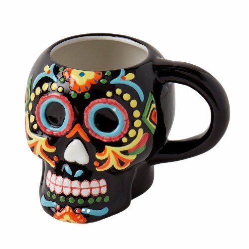 Holiday Home® Day of the Day Figural Skull Mug - Black Perspective: left