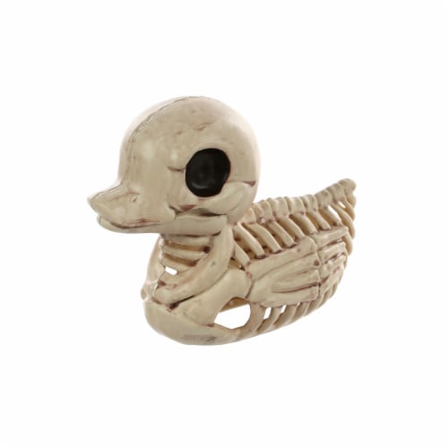 Holiday Home® 4.25" Ducky Skeleton Halloween Decor Perspective: left